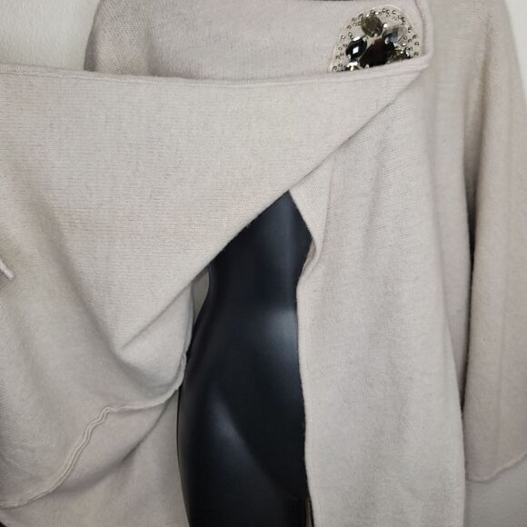JM Collection Wool Beaded asymmetric cardigan sweater 2x - Picture 4 of 7